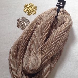 Apt. 9 Gold/Neutral Infinity Loop Scarf